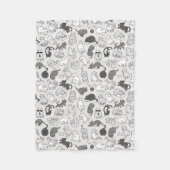 Veel Cute Cats Doodle Pattern Illustration Fleece Deken (Voorkant)