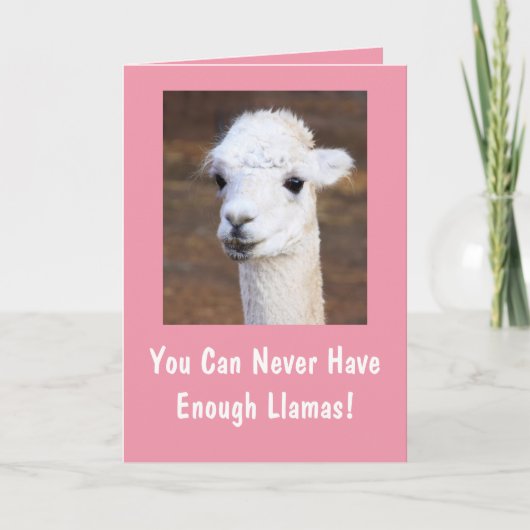 Veel Cute Llamas Birthday Kaart (Voorkant)