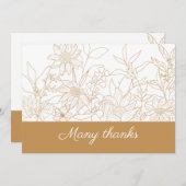 Veel dank bedankkaartje bedankkaart (Voorkant / Achterkant)