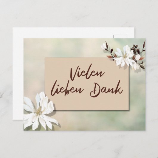 Veel dank kerstkaart briefkaart (Voorkant / Achterkant)