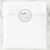 Veel dankbaarheidslabels (zwart / grijs) ronde sticker (Tas)