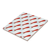 veel diagonaal vistegels tegeltje (Zijkant)