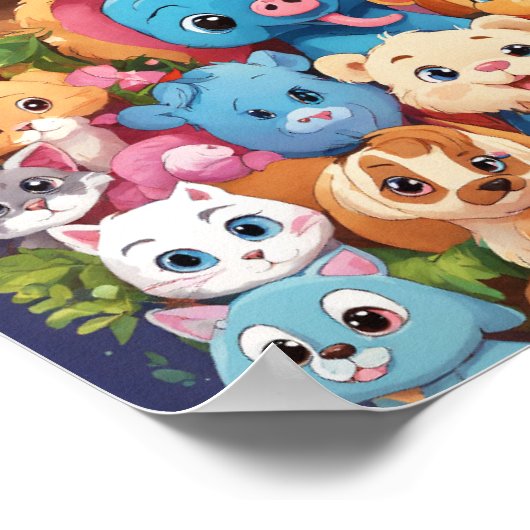 Veel dieren ontwerpen poster (Hoek)