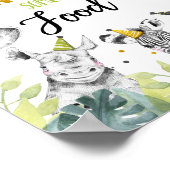 Veel dieren van de partij "Safari" eten de geboort Poster (Hoek)