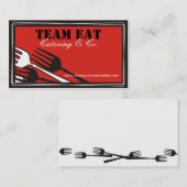 Veel dinervorken koken catering maar... visitekaartje (Voorkant / Achterkant)