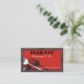 Veel dinervorken koken catering maar... visitekaartje (Staand voorkant)