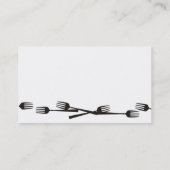 Veel dinervorken koken catering maar... visitekaartje (Achterkant)