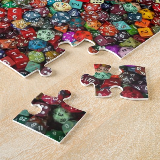 Veel dobbelstenen legpuzzel (Zijkant)