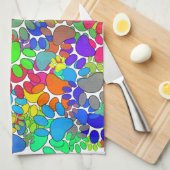 Veel dog-schilderafdrukken theedoek (Quarter Fold)