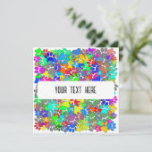 Veel dog verfdrukken over de hele kaart (Staand voorkant)