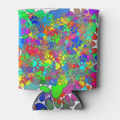 Veel dog verfdrukken overal blikjeskoeler (Voorkant)