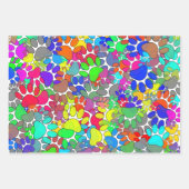 Veel dog verfdrukken overal inpakpapier vel (Voorkant 3)