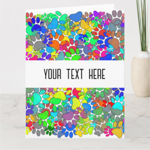 Veel dog verfdrukken overal kaart