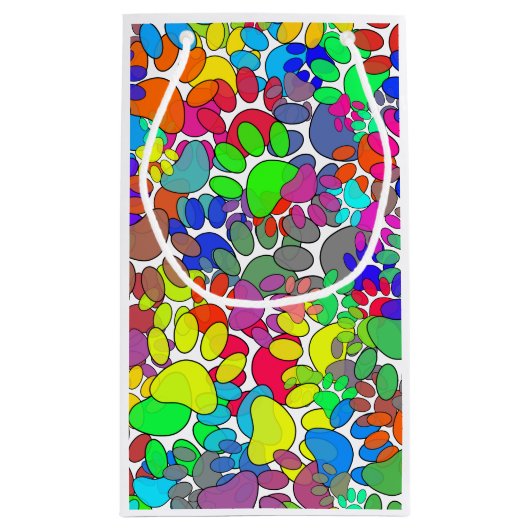 Veel dog verfdrukken overal klein cadeauzakje (Achterkant)