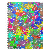 Veel dog verfdrukken overal notitieboek (Voorkant)