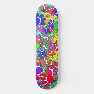 Veel dog verfdrukken overal persoonlijk skateboard