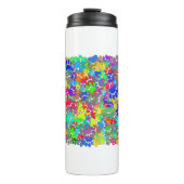 Veel dog verfdrukken overal thermosbeker (Voorkant)