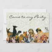 Veel Dogs Collage Invitations Kaart (Voorkant)