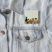 Veel Dogs Collage-knop Vierkante Button 5,1 Cm (In situ)