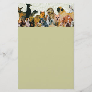 Veel Dogs Collage Letterhead Briefpapier