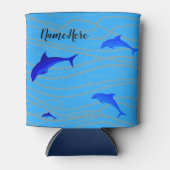 Veel dolfijnen zwemmen. blikjeskoeler (Voorkant)