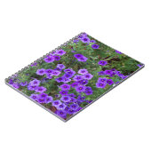 Veel donkerpaarse phiox bloemen notitieboek (Linkerzijde)