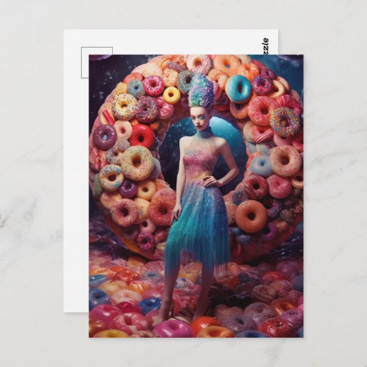 Veel Donuts Mode Model Briefkaart (Voorkant / Achterkant)
