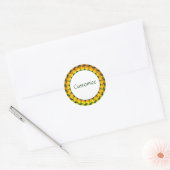 Veel eilanden Sjabloon Ronde Sticker (Envelop)