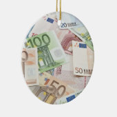 Veel eurobankbiljetten keramisch ornament (Rechts)