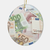 Veel eurobankbiljetten keramisch ornament (Links)