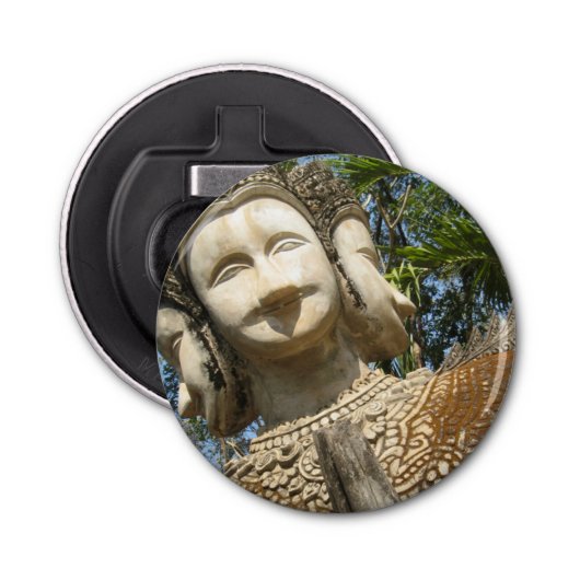 Veel Face Wai ... Nong Khai, Isaan, Thailand Button Flesopener (Voorkant)