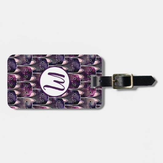 Veel galaxy Cats Pattern Bagagelabel (Voorkant horizontaal)