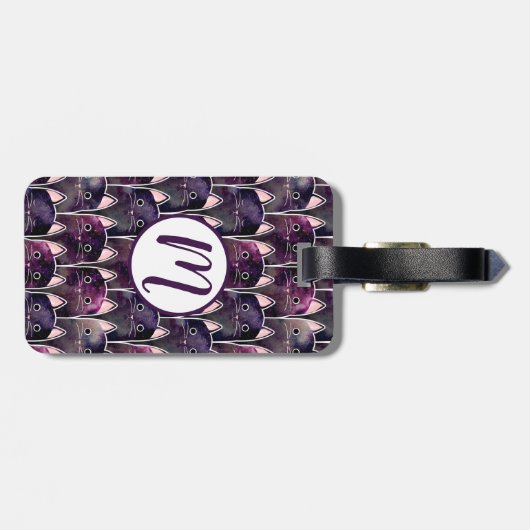 Veel galaxy Cats Pattern Bagagelabel (Achterkant horizontaal)