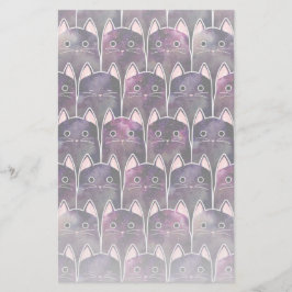 Veel galaxy Cats Pattern Briefpapier