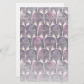 Veel galaxy Cats Pattern Briefpapier (Voorkant / Achterkant)