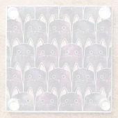 Veel galaxy Cats Pattern Glazen Onderzetter (Achterkant)
