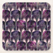 Veel galaxy Cats Pattern Kartonnen Onderzetters (Voorkant)