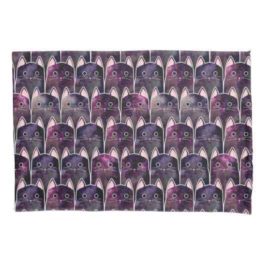 Veel galaxy Cats Pattern Kussensloop (Voorkant)
