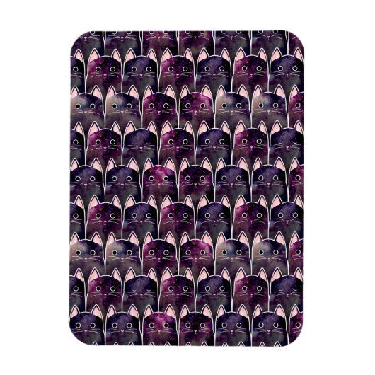Veel galaxy Cats Pattern Magneet (Verticaal)