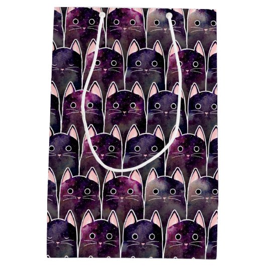 Veel galaxy Cats Pattern Medium Cadeauzakje (Achterkant)