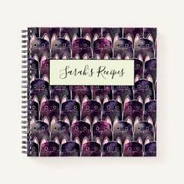 Veel galaxy Cats Pattern Notitieboek