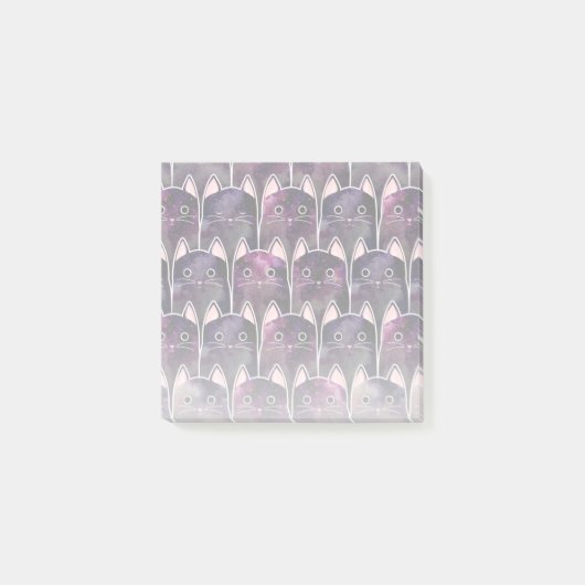 Veel galaxy Cats Pattern Post-it® Notes (Voorkant)
