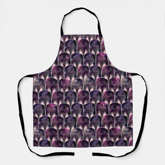 Veel galaxy Cats Pattern Schort (Voorkant)