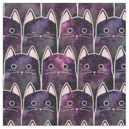 Veel galaxy Cats Pattern Stof