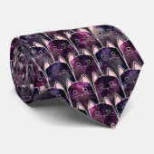 Veel galaxy Cats Pattern Stropdas (Opgerold)