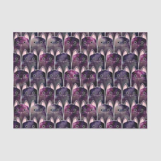 Veel galaxy Cats Pattern Tissuepapier (Voorkant)