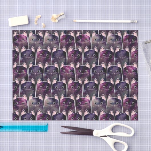 Veel galaxy Cats Pattern Tissuepapier (Craft)