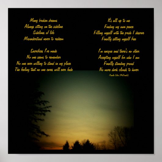 Veel gebroken dromen... gedicht/sms-Poster-door-mi Poster (Voorkant)