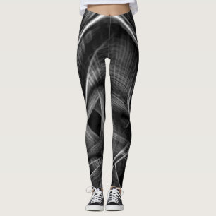 Veel gedraaid met grijze groeven op een donkere ac leggings