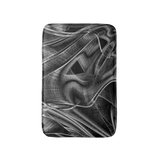 Veel gedraaid met grijze groeven op zwarte achterg badmat (Voorkant Verticaal)